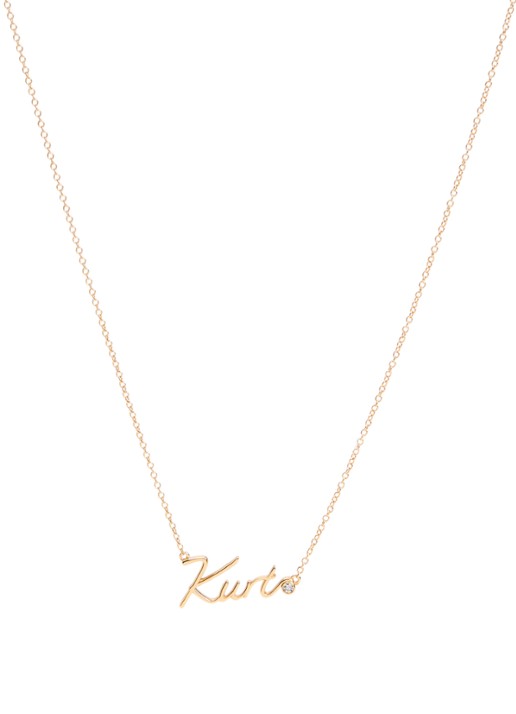 Kurt Geiger Kurt Script ketting met kristal