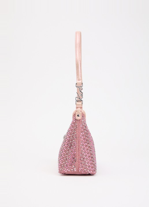 Kurt Geiger Kurt Sling schoudertas met strass en verstelbare schouderriem - detail 4 roze