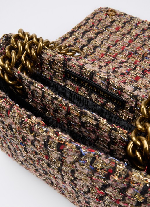 Kurt Geiger Large Kensington schoudertas met tweed-look - detail 5 goud