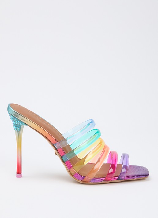 Kurt Geiger Maddison sandalette met metallic finish en strass