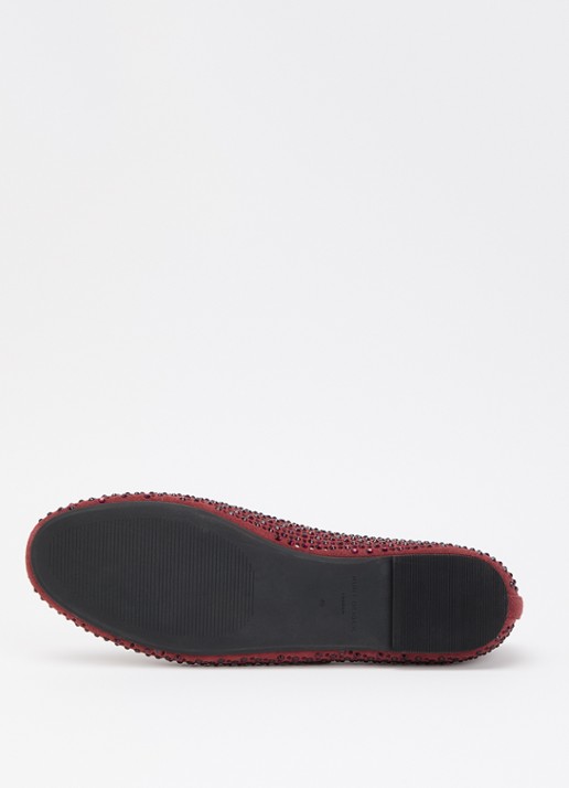 Kurt Geiger Mayfair ballerina met strass - detail 5 bordeauxrood