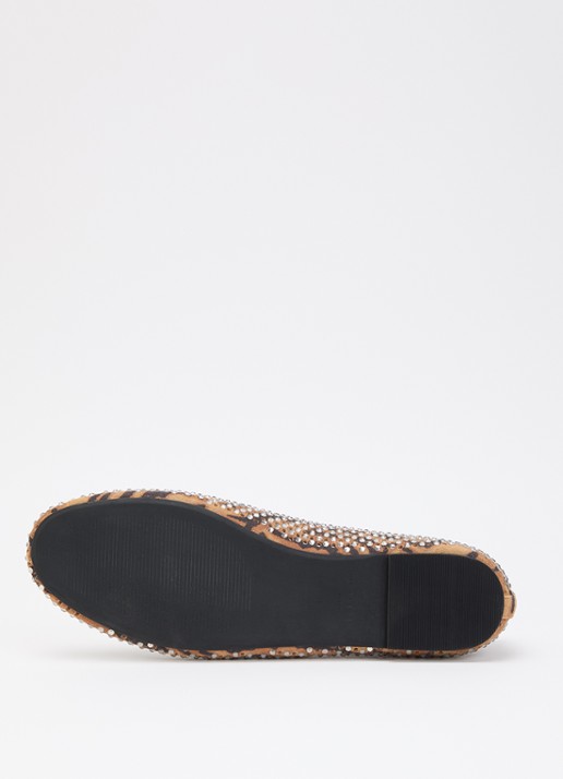 Kurt Geiger Mayfair ballerina van suède met strass - detail 5 camel