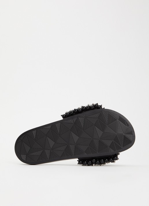 Kurt Geiger Meena Eagle slipper met strass - detail 5 zwart