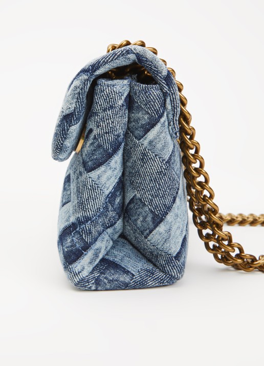 Kurt Geiger Mini Kensington crossbodytas van denim en verstelbare schouderriem - detail 6 indigo