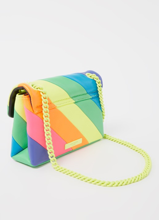 Kurt Geiger Mini Kensington crossbodytas van leer - achterkant multicolor