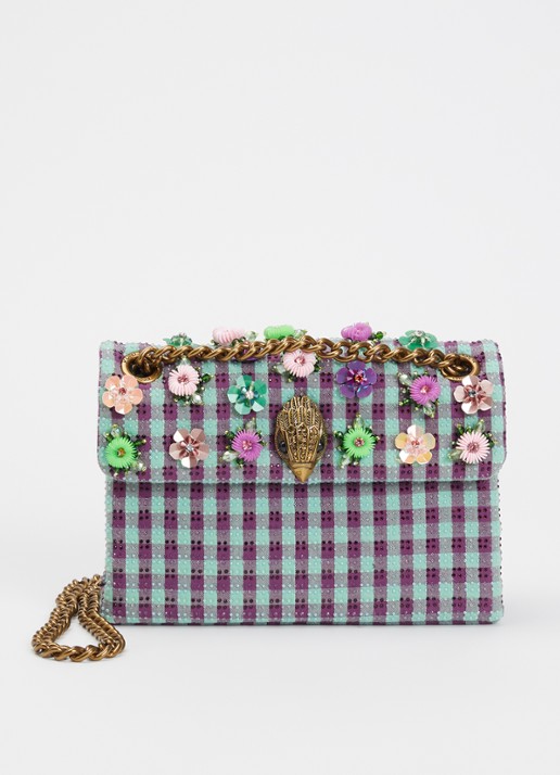 Kurt Geiger Mini Kensington schoudertas met ruitdessin