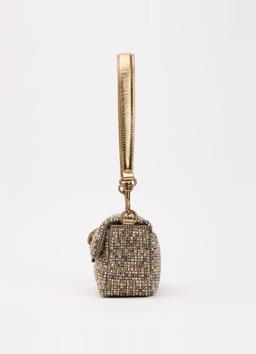 Kurt Geiger Mini Oxford schoudertas met strass - detail 4 beige