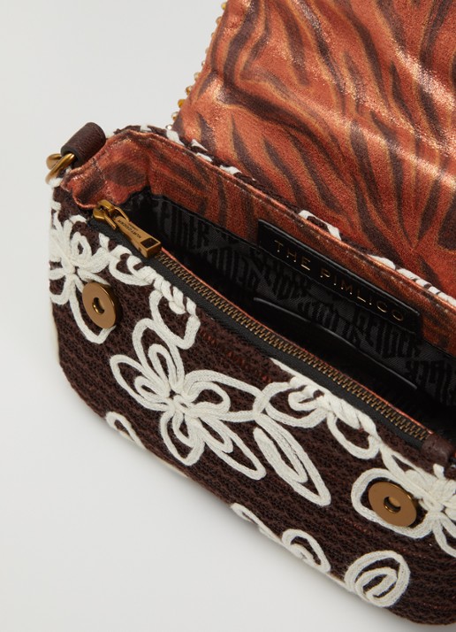 Kurt Geiger Mini pimlico flower schoudertas met afneembare schouderriem  - detail 2 donkerbruin