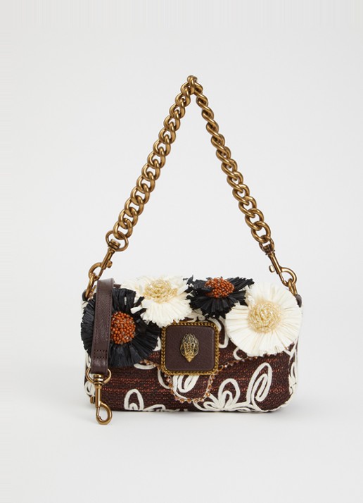Kurt Geiger Mini pimlico flower schoudertas met afneembare schouderriem