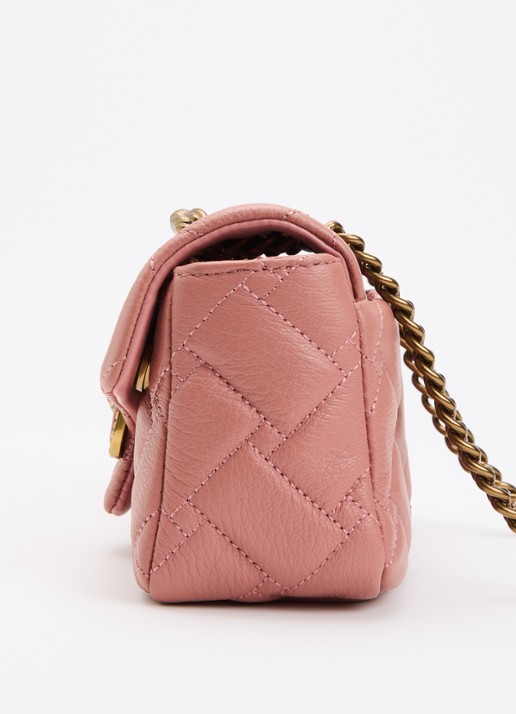 Kurt Geiger Mini Pimlico schoudertas van leer met afneembare schouderriem - detail 2 oudroze