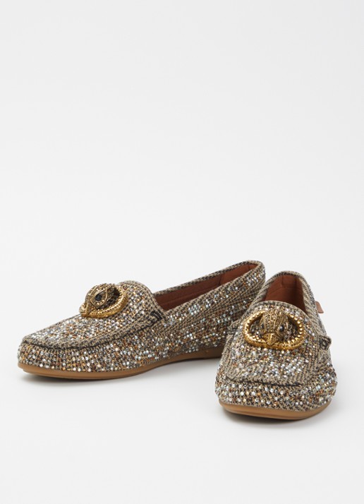 Kurt Geiger Mocassin met strass - detail 3 zand