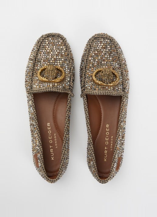 Kurt Geiger Mocassin met strass - detail 4 zand