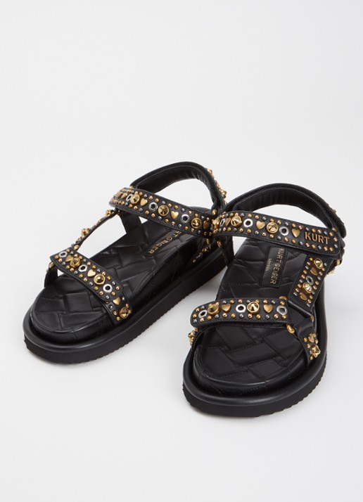 Kurt Geiger Orson sandaal met studs - detail 2 zwart