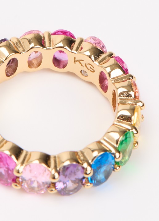 Kurt Geiger Oval Mix ring met kristal - detail 3 multicolor