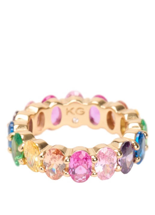 Kurt Geiger Oval Mix ring met kristal