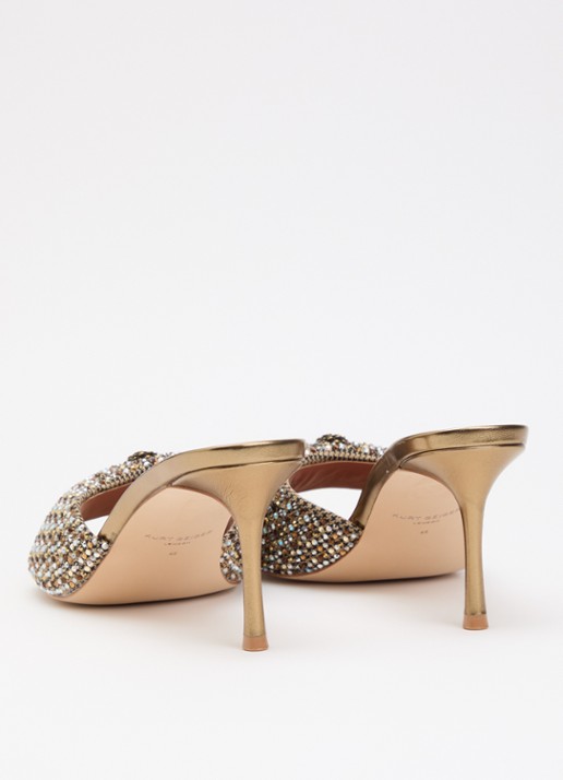Kurt Geiger Oxford muiltje met strass - achterkant 5 beige