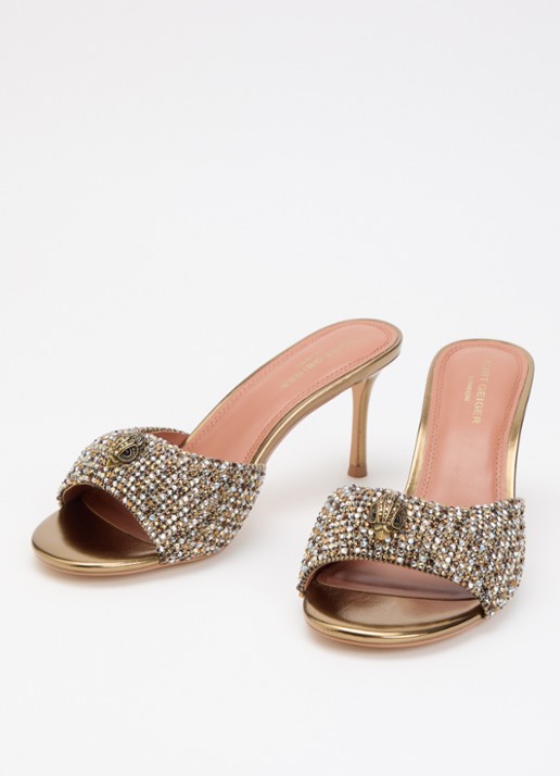 Kurt Geiger Oxford muiltje met strass - detail 2 beige