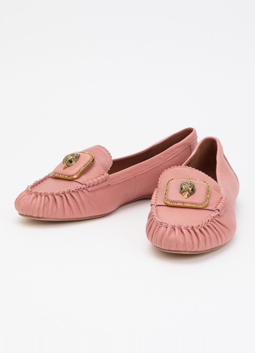 Kurt Geiger Pimlico loafer van leer - detail 3 oudroze