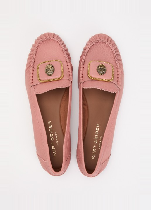Kurt Geiger Pimlico loafer van leer - detail 4 oudroze