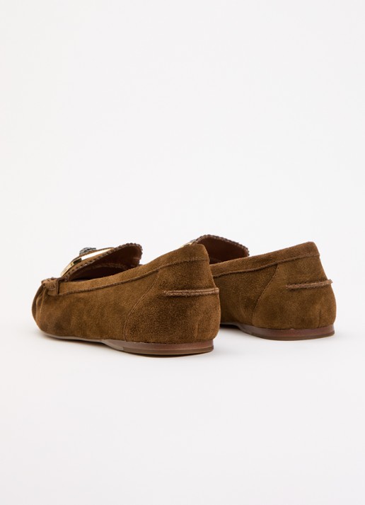 Kurt Geiger Pimlico loafer van suède - achterkant 2 bruin