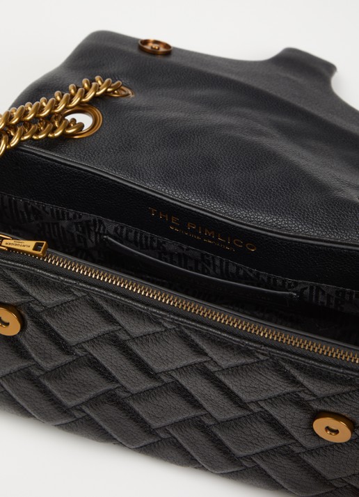 Kurt Geiger Pimlico schoudertas van leer - detail 2 zwart