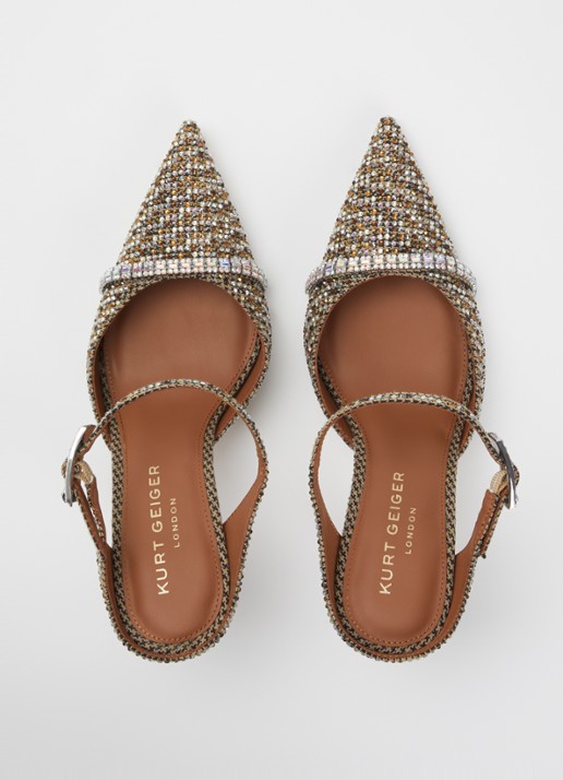 Kurt Geiger Pump met strass - detail 4 zand