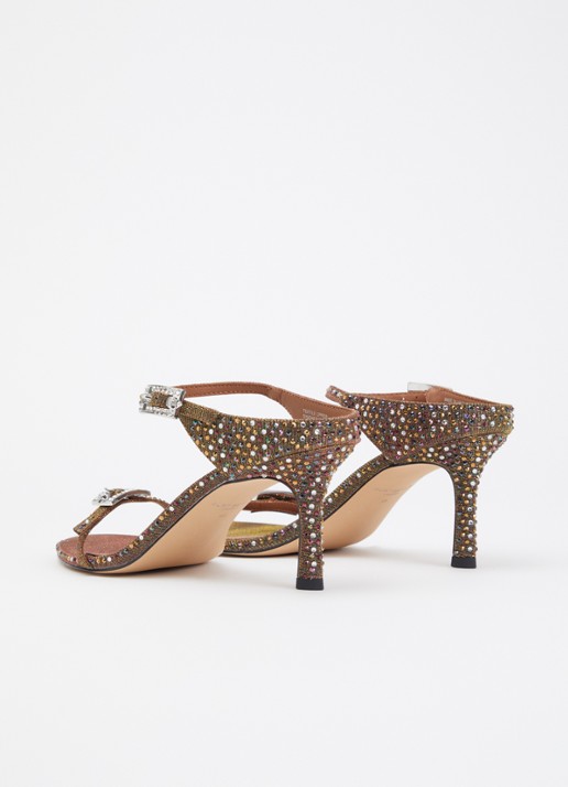 Kurt Geiger Sandalette met strass en gespdetail - achterkant brons