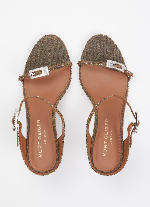 Kurt Geiger Sandalette met strass en gespdetail - detail 4 brons