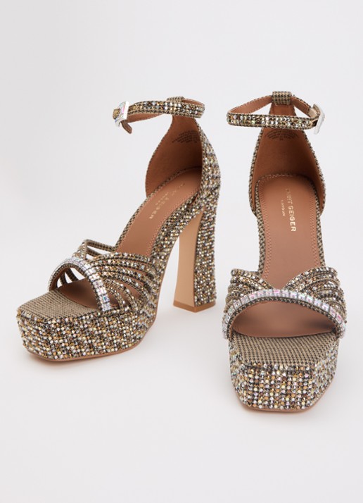Kurt Geiger Sandalette met strass - detail 2 beige