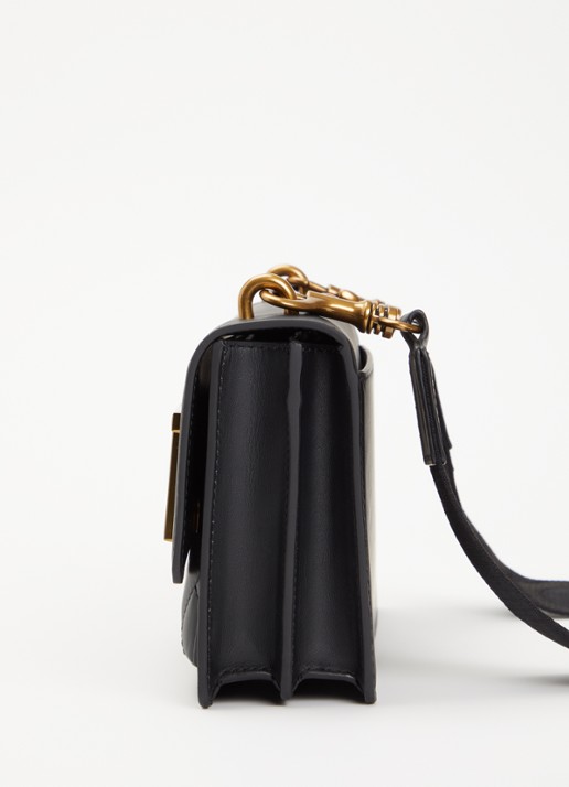 Kurt Geiger Shoreditch East West schoudertas van leer met afneembare schouderriem - detail 3 zwart