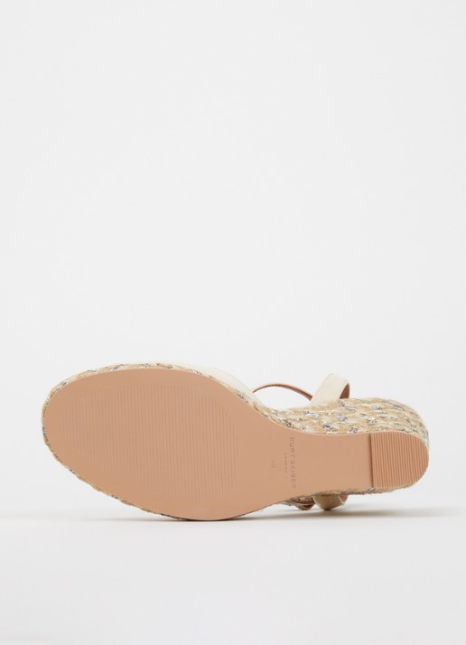 Kurt Geiger Sleehak van lakleer met metallic details - detail 4 ivoor