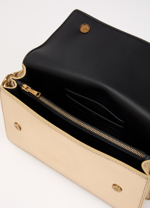 Kurt Geiger Sloane schoudertas van leer met metallic finish - detail 5 goud