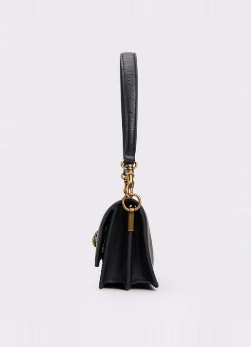 Kurt Geiger Sloane schoudertas van leer met tasbedel  - detail 3 zwart