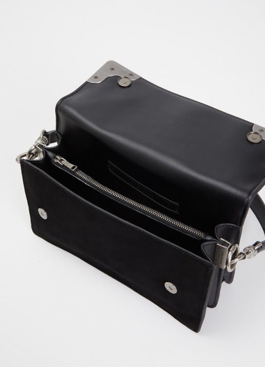 Kurt Geiger Sloane Soft schoudertas van leer met studs - detail 3 zwart