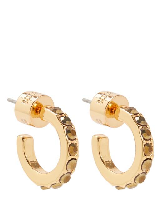 Kurt Geiger Small Crystal Huggie oorstekers met kristal