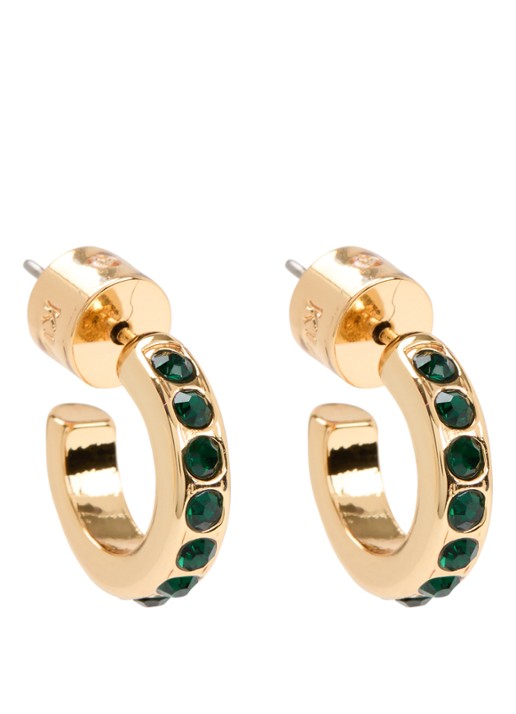 Kurt Geiger Small Crystal Huggie oorstekers met kristal