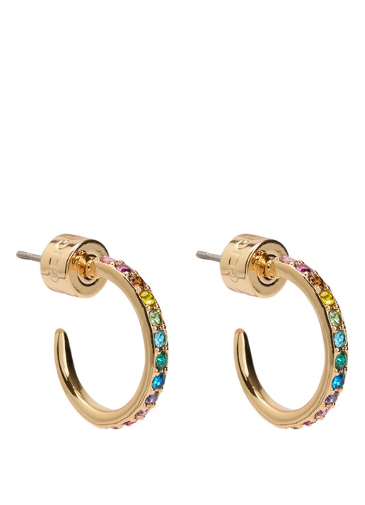 Kurt Geiger Small Crystal oorstekers met kristal - voorkant goud