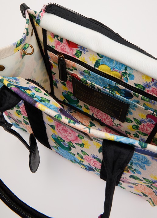 Kurt Geiger Southbank handtas met bloemenprint en afneembare schouderriem - detail 4 zwart