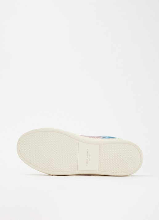 Kurt Geiger Southbank sneaker van leer met metallic finish - detail 5 multicolor
