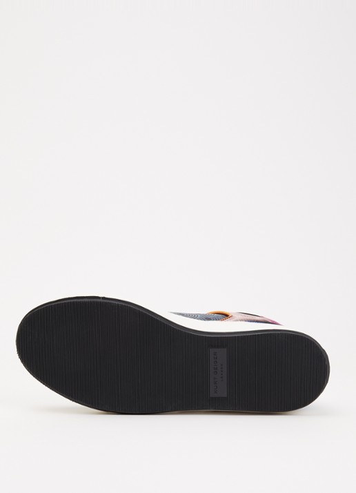 Kurt Geiger Southbank Tag sneaker van leer met metallic details - detail 4 zwart