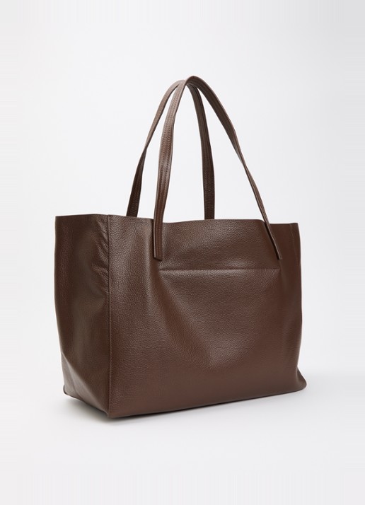Kurt Geiger Violet Large shopper van leer - achterkant 5 donkerbruin