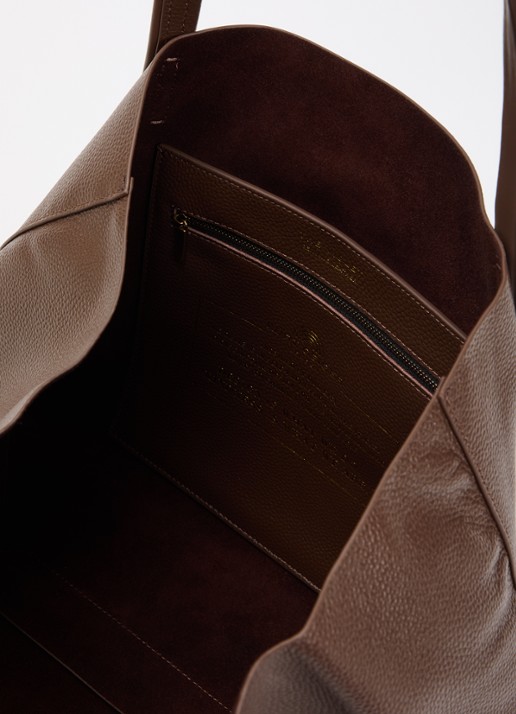 Kurt Geiger Violet Large shopper van leer - detail 2 donkerbruin