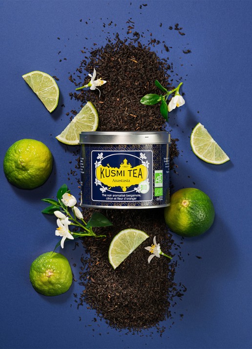 Kusmi Tea Anastasia losse thee 90 gram - detail 4 donkerblauw