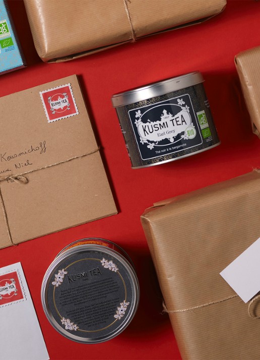 Kusmi Tea Earl Grey losse thee 100 gram - detail 2 donkergrijs