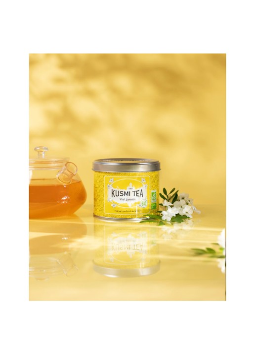 Kusmi Tea Jasmin Green Tea losse thee 90 gram - detail 3 geel