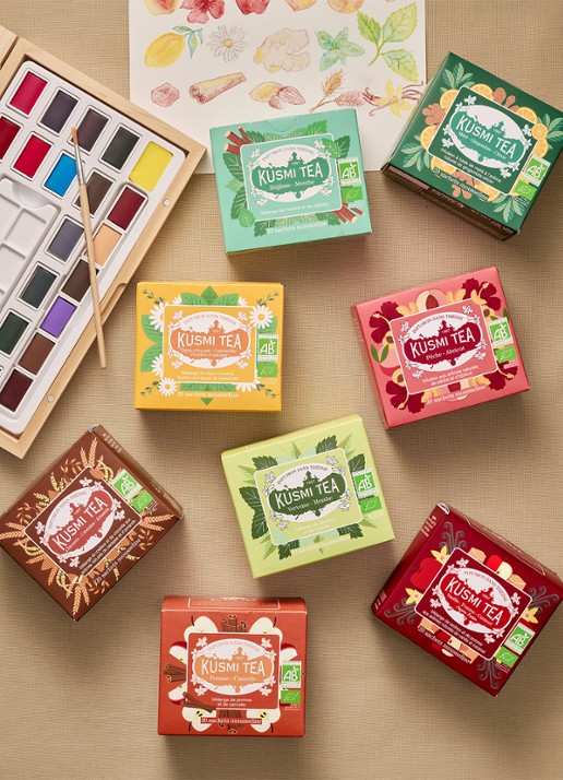 Kusmi Tea Licorice-Mint theezakjes 20 stuks - detail 6 beige
