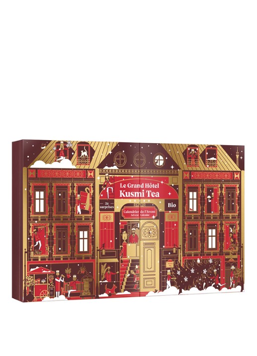 Kusmi Tea Organic adventskalender 2022 - voorkant rood