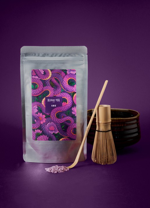 Kusmi Tea Ube doypack 100 gram - voorkant 3 beige