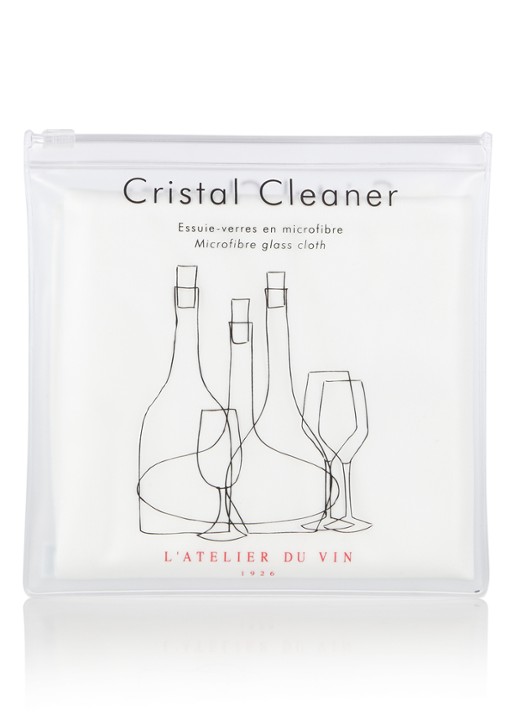 L'Atelier du Vin Cristal Cleaner poleerdoek - voorkant wit