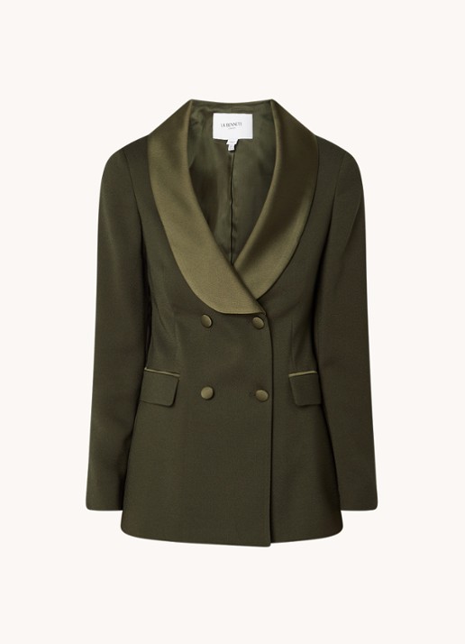 L.K.Bennett JK JAGGER SATIN CREPE - voorkant 2 legergroen